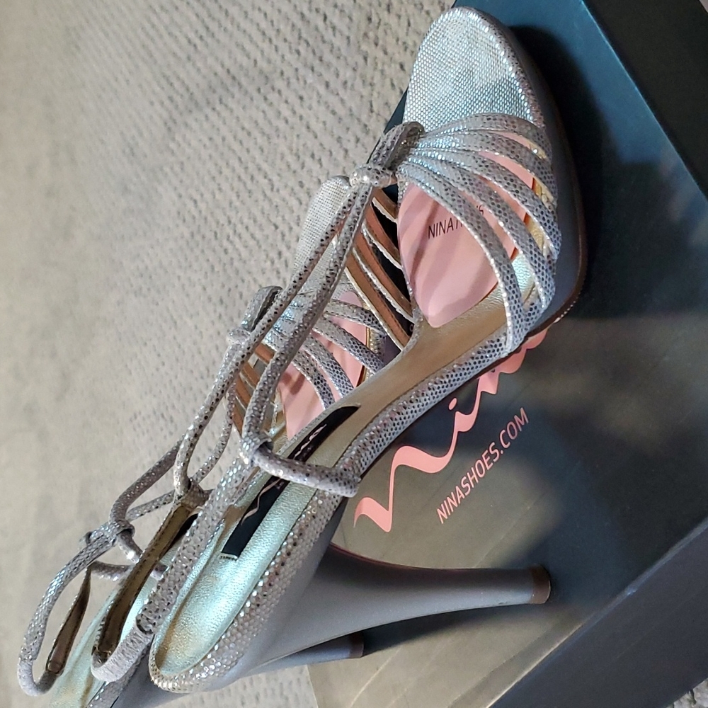 Silver High Heels - image 2